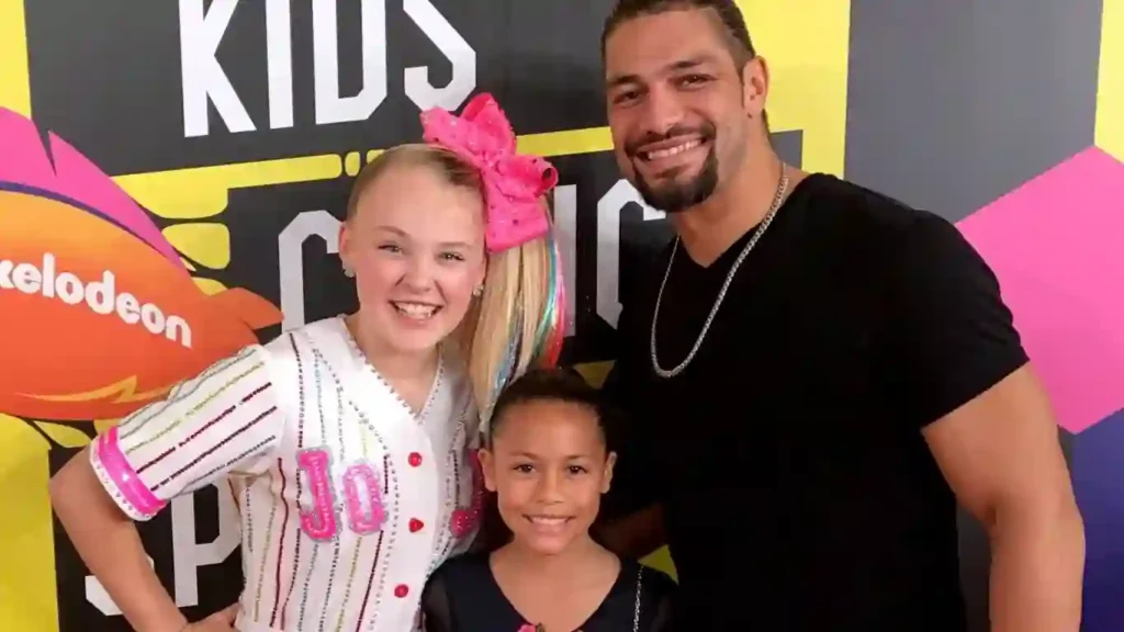 Roman Reigns with her daughter 'JoJo' at Nickelodeon Kids’ Choice Awards